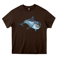 Chocolate Brown bottlenose dolphin Heavy Core Tee - LillyAllenDesigns