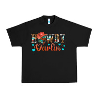 Black Western Howdy Darlin Urban Heavy Tee - BundleAndBundleShop