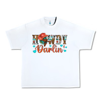 White Western Howdy Darlin Urban Heavy Tee - BundleAndBundleShop