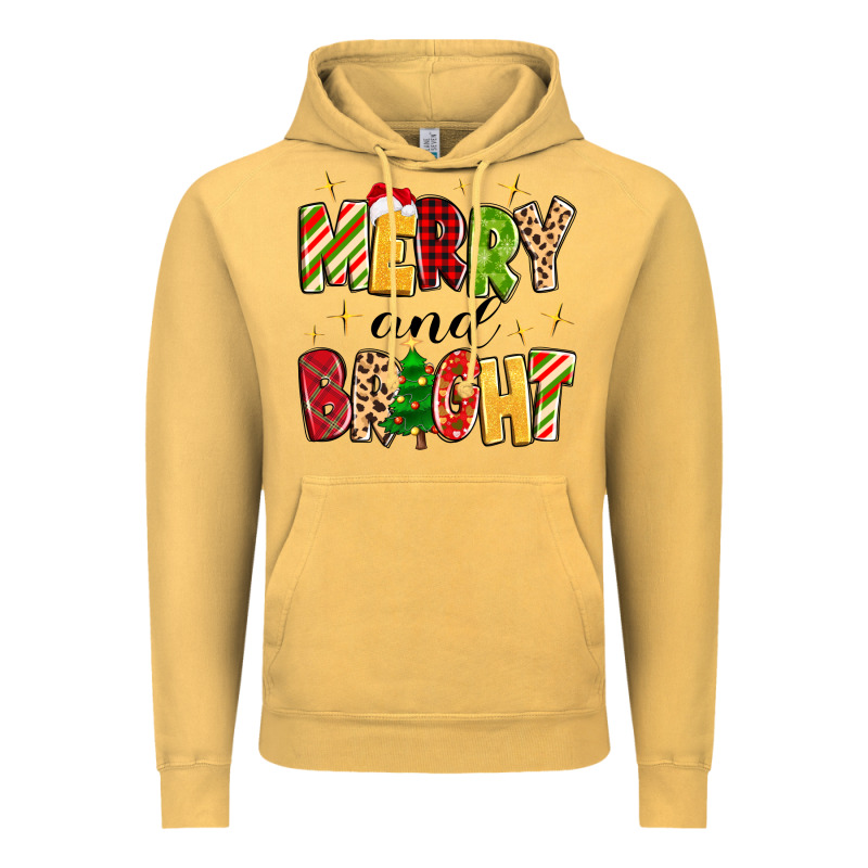 Merry And Bright Vintage Hoodie by MaliasSmallBusiness | Teevron