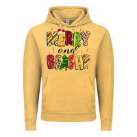 Vintage Mustard merry and bright Vintage Hoodie - MaliasSmallBusiness