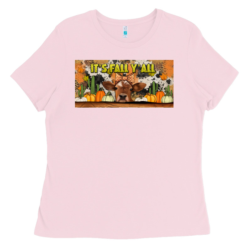 It's Fall Y'all Cow Ladies Tee by Jasminsmagicworld | Teevron