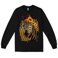 Black Zebra With Sunflowers Long Sleeve Tee - Bettercallsaul