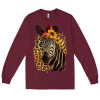 Burgundy Zebra With Sunflowers Long Sleeve Tee - Bettercallsaul