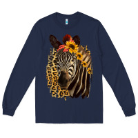 Navy Zebra With Sunflowers Long Sleeve Tee - Bettercallsaul