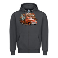 Merry Christmas Truck Zipper Hoodie | Teevron