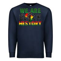 Navy We are black history Premium Sweatshirt - FaDigitalArtStudio