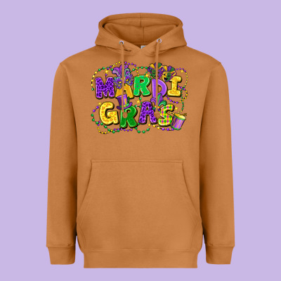 Mardi Gras Heavyweight Hoodie Designed By Fadigitalartstudio