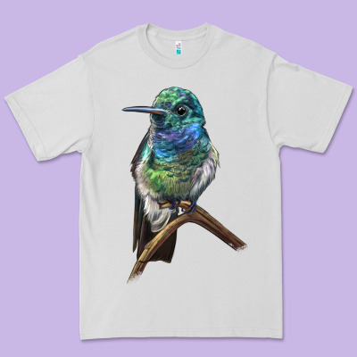 Ruby Throcuted Hummingbird Premium Tee Designed By Lillyallendesigns