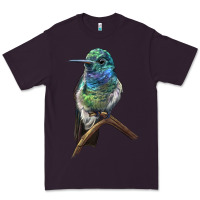 Plum Ruby Throcuted Hummingbird Premium Tee - LillyAllenDesigns