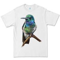 White Ruby Throcuted Hummingbird Premium Tee - LillyAllenDesigns