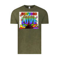 Vintage Olive Everyone Deserves Love Pride LGBTQ+ Tumbler Vintage Tee - BundleAndBundleShop