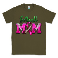 Army Green Football Mom Breast Cancer Classic Tee - BundleAndBundleShop