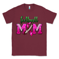 Burgundy Football Mom Breast Cancer Classic Tee - BundleAndBundleShop