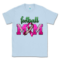 Dusty Blue Football Mom Breast Cancer Classic Tee - BundleAndBundleShop