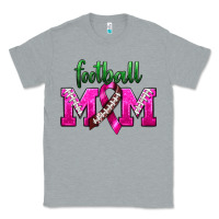 Heather Grey Football Mom Breast Cancer Classic Tee - BundleAndBundleShop