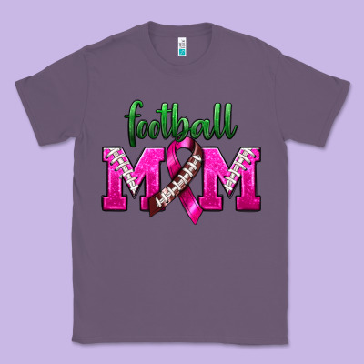 Football Mom Breast Cancer Classic Tee Designed By Bundleandbundleshop