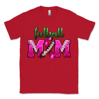 Red Football Mom Breast Cancer Classic Tee - BundleAndBundleShop