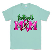 Seafoam Football Mom Breast Cancer Classic Tee - BundleAndBundleShop