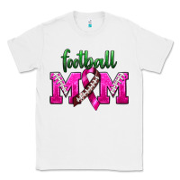 White Football Mom Breast Cancer Classic Tee - BundleAndBundleShop