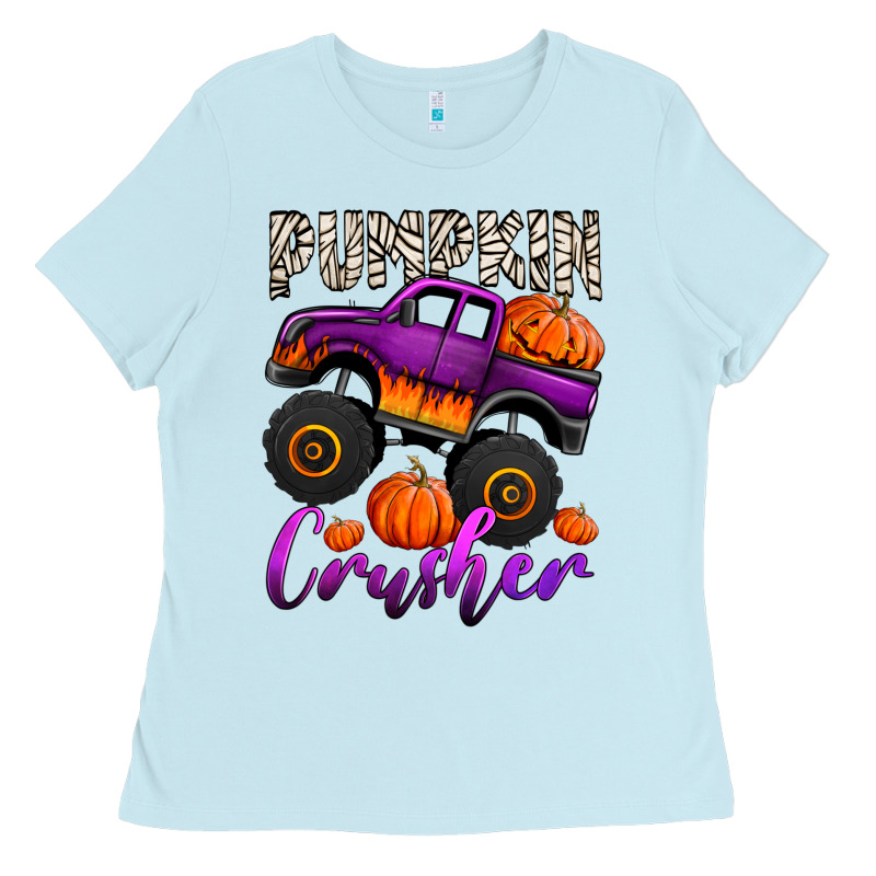 Pumpkin Crusher Monster Truck Ladies Tee by Jasminsmagicworld | Teevron