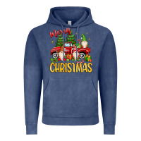 Vintage Denim merry christmas gnomes truck Vintage Hoodie - MaliasSmallBusiness