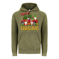 Vintage Olive merry christmas gnomes truck Vintage Hoodie - MaliasSmallBusiness