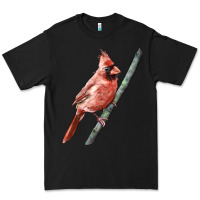 Black Northern Cardinal Bird Premium Tee - LillyAllenDesigns