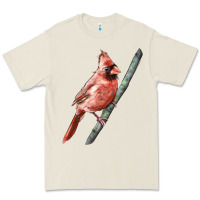 Bone Northern Cardinal Bird Premium Tee - LillyAllenDesigns
