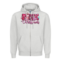 Dove Grey pink christmas Zipper Hoodie - CowGirlArtShop