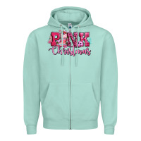 Seafoam pink christmas Zipper Hoodie - CowGirlArtShop