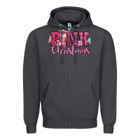 Smoke pink christmas Zipper Hoodie - CowGirlArtShop