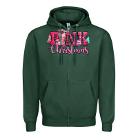 Sports Green pink christmas Zipper Hoodie - CowGirlArtShop