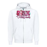 White pink christmas Zipper Hoodie - CowGirlArtShop