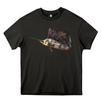 Asphalt Atlantic Sailfish Illustrations Heavy Core Tee - LillyAllenDesigns
