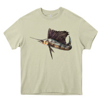 Mossy Atlantic Sailfish Illustrations Heavy Core Tee - LillyAllenDesigns