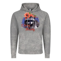 Cloud Rock Classy But A Little Thrashy Racoon With Flowers Vintage Hoodie - Jasminsmagicworld