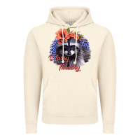 Vintage Artic Classy But A Little Thrashy Racoon With Flowers Vintage Hoodie - Jasminsmagicworld
