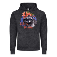 Classy But A Little Thrashy Racoon With Flowers Vintage Hoodie | Teevron