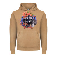 Vintage Camel Classy But A Little Thrashy Racoon With Flowers Vintage Hoodie - Jasminsmagicworld