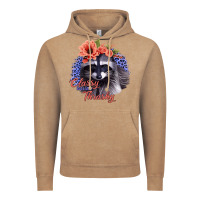 Vintage Coffee Classy But A Little Thrashy Racoon With Flowers Vintage Hoodie - Jasminsmagicworld