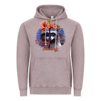 Vintage Zinc Classy But A Little Thrashy Racoon With Flowers Vintage Hoodie - Jasminsmagicworld