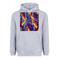 Heather Grey lgbt flag seamless pattern Heavyweight Hoodie - FaDigitalArtStudio