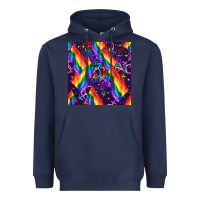 Navy lgbt flag seamless pattern Heavyweight Hoodie - FaDigitalArtStudio
