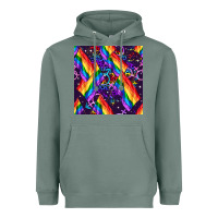 Sage lgbt flag seamless pattern Heavyweight Hoodie - FaDigitalArtStudio