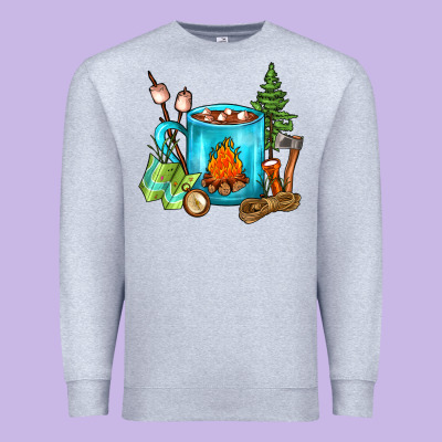 Camping Coffee Premium Sweatshirt Designed By Fadigitalartstudio