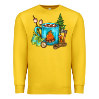 Lemon Camping Coffee Premium Sweatshirt - FaDigitalArtStudio