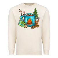 Sandshell Camping Coffee Premium Sweatshirt - FaDigitalArtStudio