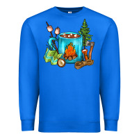 True Royal Camping Coffee Premium Sweatshirt - FaDigitalArtStudio