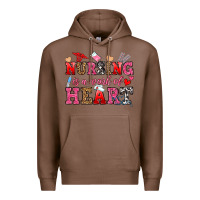 Chestnut nursing is a work of heart Premium Hoodie - OliviaCreatesArt